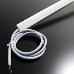 LED Eckleiste 230V dimmbar IP65 | warmweiß 2700K diffus | 120° CRI82 | Maßanfertigung in Länge 42cm | 48x 2835 LEDs | 672 Lumen | 6 Watt |