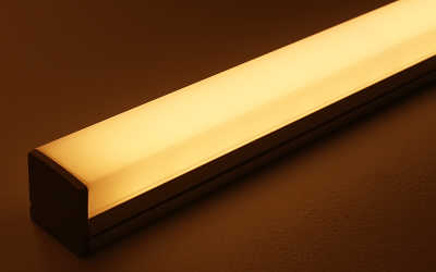 230V LED-Lichtleiste "Edgy-Line" dimmbar IP65 | warmweiß 2700K diffus | 120x 2835 LEDs 16W 1680lm /m 120° CRI82 |