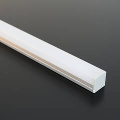 230V LED-Lichtleiste "Edgy-Line" dimmbar IP65 | neutralweiß 4100K diffus | 120° CRI83 | Maßanfertigung in Länge 22cm | 24x 2835 LEDs | 368 Lumen | 3 Watt |