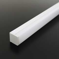 LED-Lichtleiste Edgy-Line diffus mit 24V High-Performance LED-Streifen 240 × 2835 LEDs 19 W/m 2878 lm/m – warmweiß 2700 K