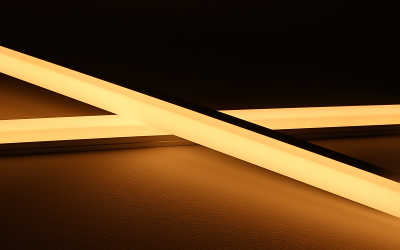 CCT LED Lichtleiste  "Edgy-Line" | diffus  | Dualweiß | CRI 90+ 24VDC 120° | Maßanfertigung in Länge 73cm | 49x weiße 5630 LEDs & 49x warmweiße 5630 LEDs | 2x 11,2 Watt | nur Eingangskabel  (Ausgang geschlossen)