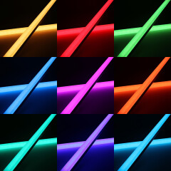 RGBWW LED-Lichtleiste Edgy-Line – diffus – 60 × 4in1 5050 LEDs RGB Farbwechsel & warmweiß dimmbar – 15 W/m – 120° 24V DC