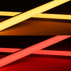 RGBWW LED-Lichtleiste Edgy-Line – diffus – 60 × 4in1 5050 LEDs RGB Farbwechsel & warmweiß dimmbar – 15 W/m – 120° 24V DC