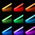 LED-Leisten Set "Moon-Line" mit Fernbedienung, RGBW-Controller & 24V Netzteil | diffus | 60x 4in1 5050 LEDs RGB Farbwechsel & warmweiß dimmbar - 15 Watt/m | 120° 24V DC