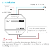 230V AC Triac LED-Dimmer Funk&PushDIM bis 300Watt mit ZigBee 3.0