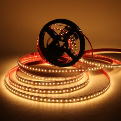 High CRI CCT LED-Streifen – 240 LEDs 2 × 17Watt je Meter – einstellbare Farbtemperatur 2700 K-6500 K – CRI 95+ 24V DC 120°