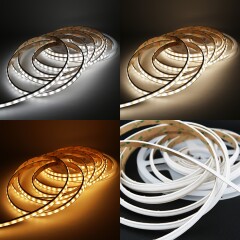 CCT COB PLUS LED-STREIFEN DIFFUS – 5 Meter 75Watt – Farbtemperatur einstellbar – IP65 24V DC CRI 95+