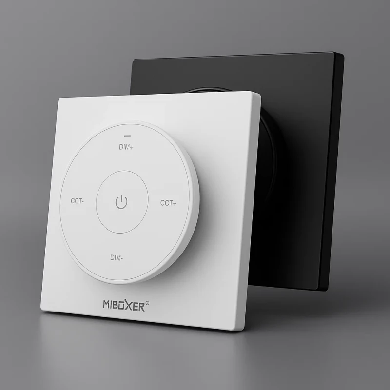 2.4GHz Wand- oder Handfernbedienung magnetisch für einfarbige LEDs (1-Kanal) und CCT-LEDs (2-Kanal)