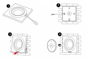 2.4GHz Wand- oder Handfernbedienung magnetisch für einfarbige LEDs (1-Kanal) und CCT-LEDs (2-Kanal)
