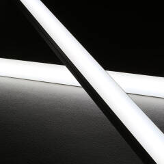 LED-Lichtleiste 230V "Slim-Line max" wasserdicht (IP65) tageslichtweiß 6300K CRI85 | Fertigung in Wunschlänge 23cm | 24x 2835 LEDs | 368 Lumen | 3 Watt |
