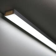 LED-Lichtleiste 230V "Slim-Line max" wasserdicht (IP65) tageslichtweiß 6300K CRI85 | Fertigung in Wunschlänge 23cm | 24x 2835 LEDs | 368 Lumen | 3 Watt |
