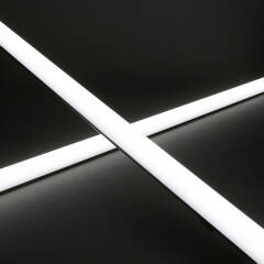 230V LED-Lichtleiste 230V "Moon-Line II" wasserdicht (IP65) tageslichtweiß 6300K CRI85 | Fertigung in Wunschlänge 23cm | 24x 2835 LEDs | 368 Lumen | 3 Watt |