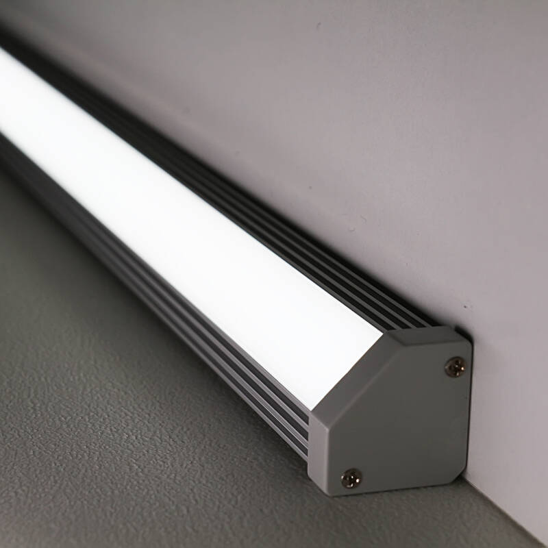 230V LED Eck Leiste 230V "strong Edge" wasserdicht (IP54) tageslichtweiß 6300K CRI85 | Fertigung in Wunschlänge 23cm | 24x 2835 LEDs | 368 Lumen | 3 Watt |