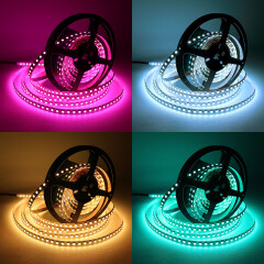 flexibler RGB LED-Leuchtstreifen – 96 × 5050 RGB LEDs – 680 Lumen – 19 W je Meter – 120° 24V DC