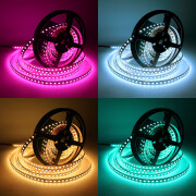 flexibler RGB LED-Leuchtstreifen – 96 × 5050 RGB LEDs – 680 Lumen – 19 W je Meter – 120° 24V DC