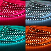 flexibler RGB LED-Leuchtstreifen – 96 × 5050 RGB LEDs – 680 Lumen – 19 W je Meter – 120° 24V DC