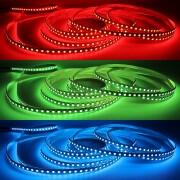 flexibler RGB LED-Leuchtstreifen – 96 × 5050 RGB LEDs – 680 Lumen – 19 W je Meter – 120° 24V DC