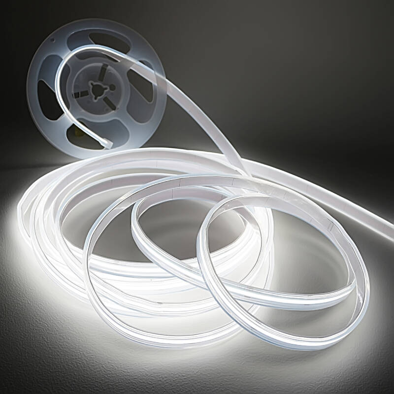 230V COB LED-Streifen | IP65 wasserdicht dimmbar | tageslichtweiß 6500K CRI91 180° | Maßanfertigung in Länge 10cm | 48x COB LEDs | 121 Lumen | 1 Watt |