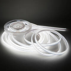 230V COB LED-Streifen | IP65 wasserdicht dimmbar | tageslichtweiß 6500K CRI91 180° | Maßanfertigung in Länge 10cm | 48x COB LEDs | 121 Lumen | 1 Watt |