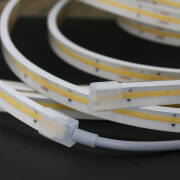 230V COB LED-Streifen | IP65 wasserdicht dimmbar | warmweiß 2700K CRI93 180° | Maßanfertigung in Länge 380cm | 1824x COB LEDs | 4127 Lumen | 47 Watt |