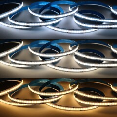 RGB&CCT COB-LED-Streifen dimmbar – 1258 Lumen – 18.6 W je Meter – 180° 24V DC CRI 95+