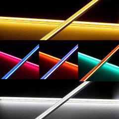 COB LED-Leiste Slim-Line – transparent – RGB...