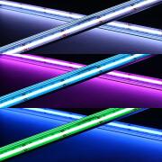 COB LED-Leiste Slim-Line – transparent – RGB Farbwechsel, CCT dualweiß, dimmbar – 18.6 W – 1258 lm/m – 180° 24V DC CRI 95RA