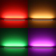 COB LED-Leiste Slim-Line – transparent – RGB Farbwechsel, CCT dualweiß, dimmbar – 18.6 W – 1258 lm/m – 180° 24V DC CRI 95RA