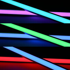 COB LED 45 Grad Eckleiste Corner – diffus – RGB Farbwechsel, CCT einstellbare Farbtemperatur – 18.6 W – 1258 lm/m – 180° 24V DC CRI 95RA