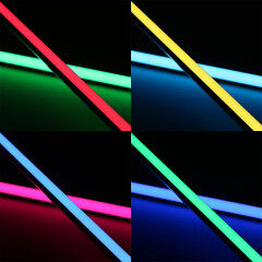 COB LED 45 Grad Eckleiste Corner – diffus – RGB Farbwechsel, CCT einstellbare Farbtemperatur – 18.6 W – 1258 lm/m – 180° 24V DC CRI 95RA