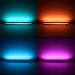 COB LED 45° Eckleiste Corner – transparent – RGB Farbwechsel, CCT einstellbare Farbtemperatur – 18.6 W – 1258 lm/m – 180° 24V DC CRI 95RA