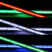 COB LED 45° Eckleiste Corner – transparent – RGB Farbwechsel, CCT einstellbare Farbtemperatur – 18.6 W – 1258 lm/m – 180° 24V DC CRI 95RA