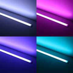 COB LED Einbau-Lichtleiste Inside – diffus – RGB mehrfarbig, weiß und warmweiß einstellbar – 18.6 W – 1258 lm/m – 180° 24V DC CRI 95RA