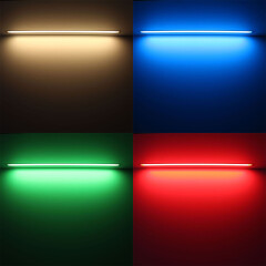 COB LED Einbau-Lichtleiste Inside – diffus – RGB mehrfarbig, weiß und warmweiß einstellbar – 18.6 W – 1258 lm/m – 180° 24V DC CRI 95RA