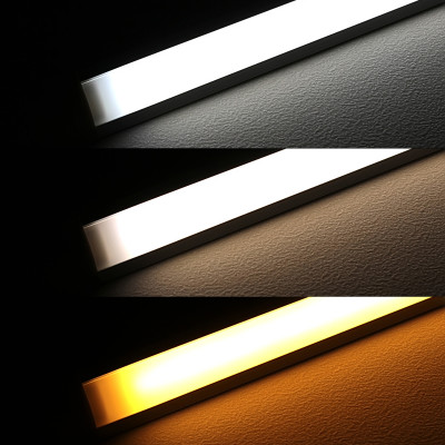 COB LED Einbau-Lichtleiste "Inside" | diffus | RGB mehrfarbig, weiß und warmweiß einstellbar | 18.6 Watt - 1258 Lumen je Meter | 180° 24V DC CRI 95RA |