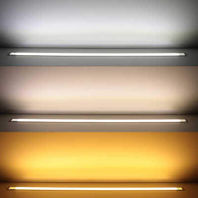 COB LED Einbau-Lichtleiste "Inside" | transparent | RGB mehrfarbig, weiß und warmweiß einstellbar | 18.6 Watt - 1258 Lumen je Meter | 180° 24V DC CRI 95RA |