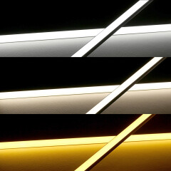 RGBCCT COB LED-Lichtleiste Out-Line IP54 wasserdicht – diffus – CCT dualweiß und RGB Farbwechsel – 18.6 W – 1258 lm/m – 180° 24V DC CRI 95RA