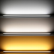 RGBCCT COB LED-Lichtleiste Out-Line IP54 wasserdicht – diffus – CCT dualweiß und RGB Farbwechsel – 18.6 W – 1258 lm/m – 180° 24V DC CRI 95RA
