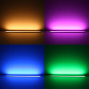 RGBCCT COB LED-Lichtleiste Out-Line IP54 wasserdicht – diffus – CCT dualweiß und RGB Farbwechsel – 18.6 W – 1258 lm/m – 180° 24V DC CRI 95RA