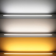 COB RGB+CCT Einbau LED-Leiste Wet-Line IP54 wasserdicht – diffus – RGB mehrfarbig, weiß und warmweiß einstellbar – 18.6 W – 1258 lm/m – 180° 24V DC CRI 95RA