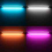 COB RGB+CCT Einbau LED-Leiste Wet-Line IP54 wasserdicht – diffus – RGB mehrfarbig, weiß und warmweiß einstellbar – 18.6 W – 1258 lm/m – 180° 24V DC CRI 95RA