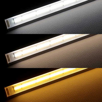 COB RGB+CCT LED-Leiste Einbau "Wet-Line" IP54 wasserdicht | klar | RGB mehrfarbig, weiß und warmweiß einstellbar | 18.6 Watt - 1258 Lumen je Meter | 180° 24V DC CRI 95RA |
