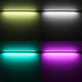 COB RGB+CCT LED-Leiste Einbau "Wet-Line" IP54 wasserdicht | klar | RGB mehrfarbig, weiß und warmweiß einstellbar | 18.6 Watt - 1258 Lumen je Meter | 180° 24V DC CRI 95RA |
