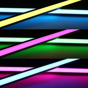 COB RGB CCT LED Eckleiste strong Edge diffus wasserdicht (IP54) – 840 LEDs – 1258 Lumen – 18.6 W je Meter – 24V DC