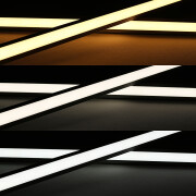 COB RGB CCT LED Eckleiste strong Edge diffus wasserdicht (IP54) – 840 LEDs – 1258 Lumen – 18.6 W je Meter – 24V DC