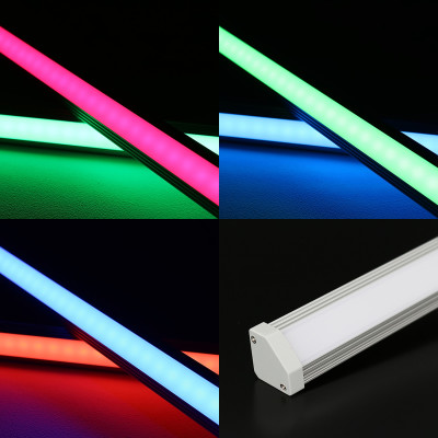 LED Eckleiste "strong Edge" diffus wasserdicht (IP54) | 96x 5050 RGB LEDs - 680 Lumen - 19 Watt je Meter | 120° 24V DC |