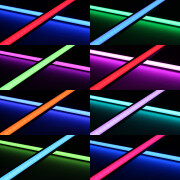 LED Eckleiste strong Edge diffus wasserdicht (IP54) – 96 × 5050 RGB LEDs – 680 Lumen – 19 W je Meter – 120° 24V DC