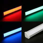 LED Eckleiste strong Edge diffus wasserdicht (IP54) – 96 × 5050 RGB LEDs – 680 Lumen – 19 W je Meter – 120° 24V DC