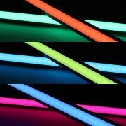 LED Eckleiste strong Edge diffus wasserdicht (IP54) – 96 × 5050 RGB LEDs – 680 Lumen – 19 W je Meter – 120° 24V DC