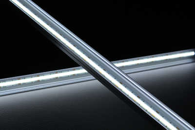 230V COB LED Leiste "Slim-Line max" transparent wasserfest | 480x LEDs 12,2W tageslichtweiß 6500K 1210lm /m CRI91 |